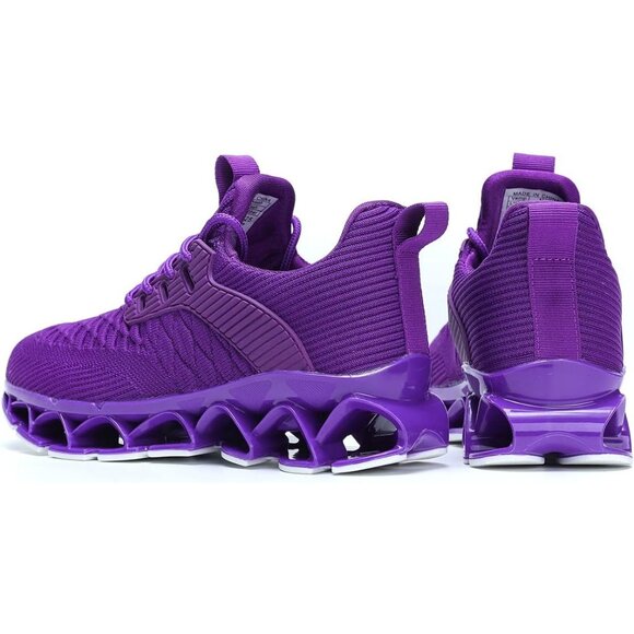 Women Purple Slip-On Walking Running Shoes Blade Sneakers Non-Slip Comfort Shoes - Picture 8 of 8
